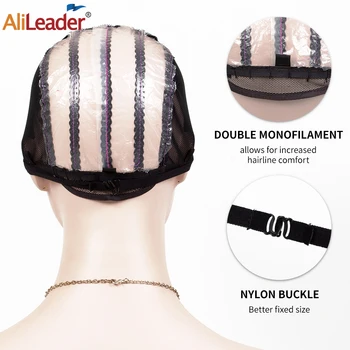 Alileader 10 VNT Geriausios Kokybės Nėriniai Kepurės Kvėpuojantis Perukas Kepurės Su Reguliuojamu Dirželiai Karšto Pardavimo Perukas Priedai Nėriniai Perukas Bžūp