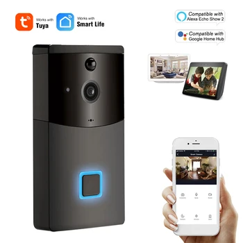 WiFi Smart Security DoorBell Belaidžio Vaizdo Domofonas Tuya Nuotolinio Stebėjimo su Alexa Parodyti 2 & Home 