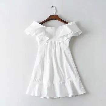 Boho ponios suknelės atsitiktinis paplūdimio balta off peties suknelė elegantiškas, seksualus klubas vestidos trumpą mini pynimas vasaros suknelė 2019