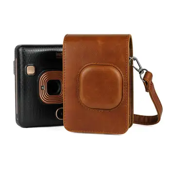 Retro Stiliaus Odinis Fotoaparato krepšys Fujifilm Instax Mini Liplay Kamera Kelionės fotoaparato krepšys Su Peties Dirželis