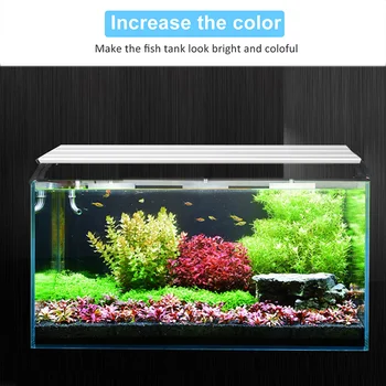 LED Apšvietimas Akvariume Šviesos 20-65CM Žuvų Bakas, Lempa, Vandens Augalų Apšvietimą Led RGB Patalpų Augalams Augti Šviesos Su Laikmačiu ir Tamsos