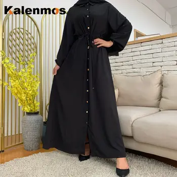 KALENMOS Musulmonišką Hidžabą Suknelė Moterims, Arabų Islamo, Turkijai, ilgomis Rankovėmis Maxi Dubajus Kimono Ilgas Chalatas, Šalies Kaftan Musulman Vestidos
