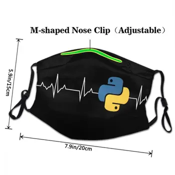 Mados Python Aukšto lygio Programavimo Kalba Plakimas, Daugkartinio naudojimo Veido Kaukę, Respiratorių Anti-Bakterinė Apsauga Kaukė