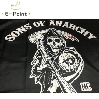 Sons of Anarchy Vėliavos 2ft*3ft (60*90cm) 3ft*5ft (90*150cm) Dydis Kalėdų Dekoracijas Namų Vėliavos Banner Dovanos