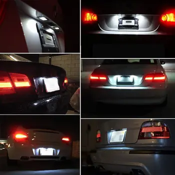 2 Vnt/Set Automobilių Kamieno LED Licencijos numerio apšvietimo Lemputės 24 Led Lempa BMW E39 E60 E82 E90 E92 E93 M3 E39 E60 X5 e70 
