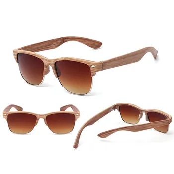 2019 naujas mados medžio imitacija, moteriški akiniai nuo saulės prekės retro dizaino vyriški akiniai UV400 spinduliuotės-įrodymas aikštė akiniai nuo saulės