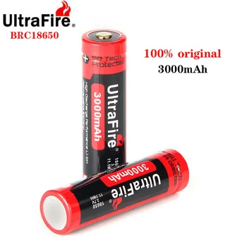 Brand new UltraFire originalus 18650), 3,7 V 3000mAh ličio akumuliatorius 18650 baterija, žibintuvėlis žaislai