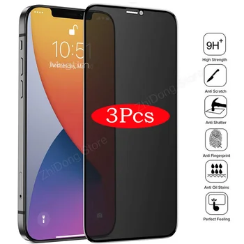 3D Anti Spy Peep Privatumo Grūdintas Stiklas iPhone 11 Pro XS Max XR X Screen Protector, iPhone 7 8 6 6S 12 Plus SE 2020 m Filmas