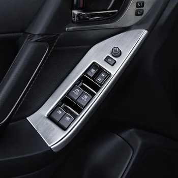QHCP 4Pcs Lango Pakėlimo Jungiklį Mygtuką Skydelio Dangtelį Apdaila Dekoratyvinis Lipdukas, Skirtas Subaru Forester 2016-2018 Automobilių Liejimo Priedai
