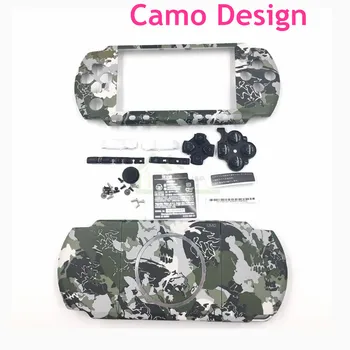 Už PSP3000 Camo Dizainas, Būsto Shell Atveju pakaitalas PSP 3000 Visą Korpuso Dangtelis su Mygtukais Rinkinys