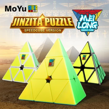 Moyu Meilong magijos kubo galvosūkį 3x3x3 Magija Cubo Piramidės 3x3 Greitis Kubo Moyu Piramidės cubo magija 3x3x3 kubo galvosūkis