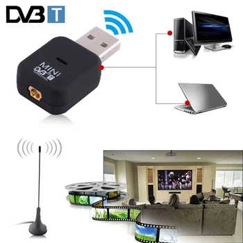 USB 2.0 Mini Digital DVB-T HDTV Imtuvas Imtuvas Dongle Stick Nuotolinio Valdymo