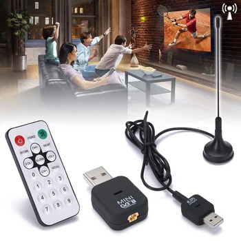 USB 2.0 Mini Digital DVB-T HDTV Imtuvas Imtuvas Dongle Stick Nuotolinio Valdymo