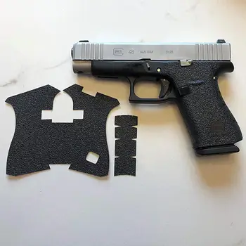 Gumos Tekstūros Danga Wrap Užsakymą už Glock 43 43X 48 Pistoletas Pistoletas Rėmo Lipnia Juosta 9mm Rankena Pratęsimo Žurnalas neslidžia Juostele