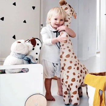 65cm animacinių filmų žirafa pliušinis žaislas baby doll, dovana vaikams, žaislai, miegamojo puošimas iškamša lėlės kalėdų gimtadienis