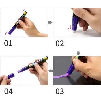 8 8 Spalvų žymėjimo įrankis Fluorescencinis Skystis Žymeklio Kreida Neon Pen LED Rašymo Lenta Lentos, Stiklo Dažymas Grafiti Biuras
