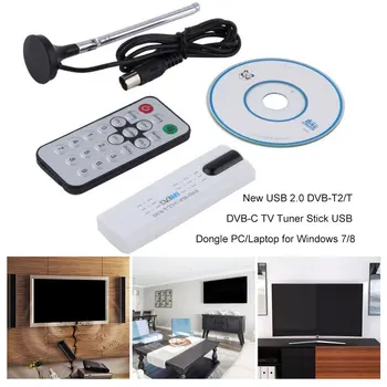 2017 Naują Atvykimo USB 2.0 DVB-T2 T, DVB-C TV Imtuvas Stick, USB Dongle for PC Nešiojamas 