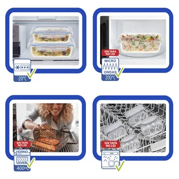 Stiklo paketas sandariai įpakuotus, mikrobangų krosnelė-fit stiklas Tupper, maisto produktų pakuotės su uždarymo, skaidriais dangteliais