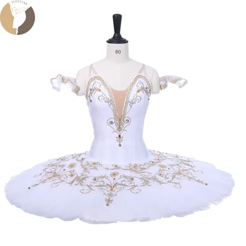 FLTOTURE Suaugusiųjų Profesinės Etape Kostiumai Baltas Tutu Suknelė 10 Sluoksnių Blynų Lėkštės Sijonai Baleto Paquita 