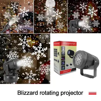 LED Scenos Šviesos Led Snaigė Šviesos Balta Pūga Projektorius Kalėdų Lazerinio Projektoriaus Lempa Atostogų Šeimai Šalis specialia Lempa