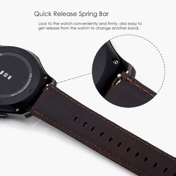 FOHUAS Crazy horse odos Watchband Samsung pavarų s3 riešo Smart Watch Band Nuorodą Dirželis Apyrankės Watchband už iWatch