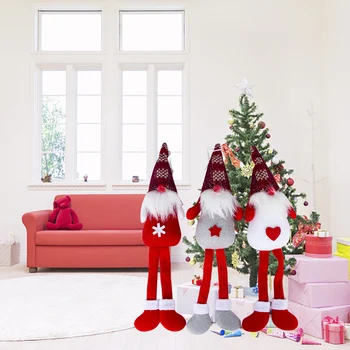 3Pcs Kalėdų Papuošalai Kalėdų Tomte Santa Claus Kojos Gnome Pliušinis Lėlės Kabinti Puošmenų Kalėdų Eglutė Namų Reataurant
