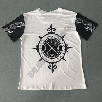 PLstar Kosmosas 2019 Mados Vasaros Vyrų Marškinėliai Viking Tatuiruotė 3D Spausdinimo Unisex marškinėliai streetwear Atsitiktinis Trumpas rankovės Lašas laivybos