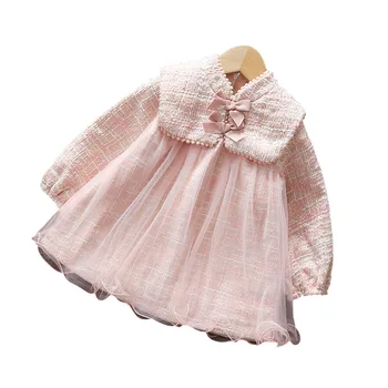 Chantalbaby kūdikių Mergaičių suknelė 2020 naują pavasario ir rudens dress šalis suknelė mažai mergaitei ilgomis rankovėmis 