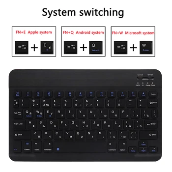 Rusijos Keyboard Case For Samsung Galaxy Tab 10.1 2019 T510 T515 SM-T510 SM-T515 Tablet Plonas Odos dangą, Bluetooth Klaviatūra