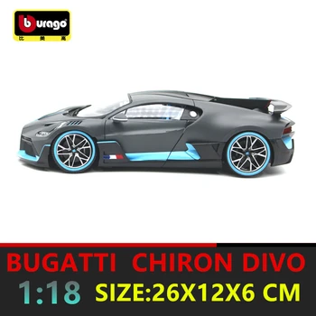 Bburago 1:18 Bugatti Chiron divo modeliavimas Lydinio Retro Automobilio Modelį Klasikinių Automobilių Modelio Automobilių Apdailos dovanų Kolekcija