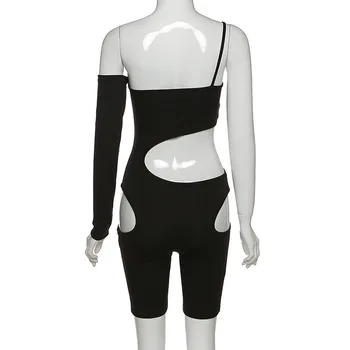 2020 M Seksuali Moteris Jumpsuit Playsuit Clubwear Off Vieno Peties Dirželis Rankovės Bodysuit Tuščiaviduriai Iš Bodycon Vasaros Jumpsuit Rompers