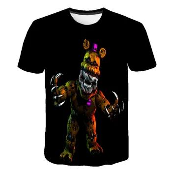 Penkias naktis Berniukas T-Shirt, Fredis 3D animacija, berniukų ir mergaičių vasaros suknelė) gyvūnų cute mados monstras vasarą nešioti