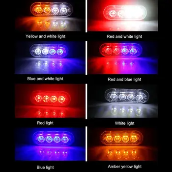 Ultra-Plonas LED Avarinės Šviesos Automobilių Įspėjimas, Mirksi Gaisrininkai Policija, Avarinės Šviesos, Greitosios pagalbos, Policijos Strobe LED Šviesa