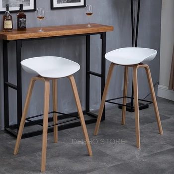 Populiarus Modernus Dizainas kietų medinių plastikinių baro kėdės šiaurės vėjas mados kūrybos danija virtuvė kambarys šiaurės counter išmatose