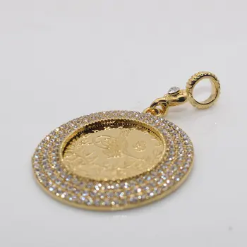 ZKD islamo musulmonų turkų Osmanų monetų, papuošalų Arabų Monetos, Aukso Spalvos Turkija Monetų krištolo Karoliai Pakabukas