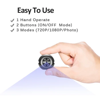 SQ6 Mini Kamera 1080P Jutiklis Nešiojamų Saugumo Kameros mažas cam Naktinis Matymas, Judesio Aptikimas Paramos Paslėptas TFcard pk kv. 9
