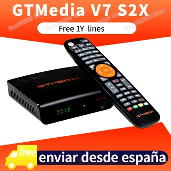 2020 NAUJAS GTMEDIA V7 S2X HD DVB-S/S2/S2X Paramos H. 265 multi-stream 