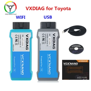 VXDIAG NANO Diagnostikos įrankis vxdiag Toyota it3 USB AR WIFI diagnostikos skaitytuvas 