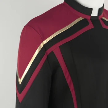 Cosplay Admirolas JL Picard Raudonos Aukso Juostele Vienodas Startfleet Marškinėliai Vyrams Star Kostiumai Trek Top Coat Prop