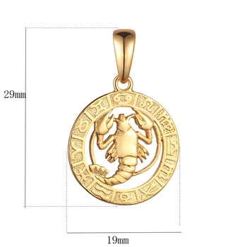 FJ 3 Stilius Didmeninė 12pcs Mergelės Zodiako Ženklas 585 Rose Aukso Spalvos/Baltos/Geltonos Aukso Spalvos Karolius