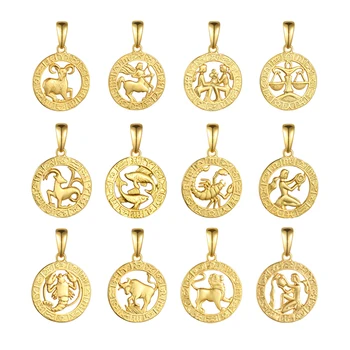 FJ 3 Stilius Didmeninė 12pcs Mergelės Zodiako Ženklas 585 Rose Aukso Spalvos/Baltos/Geltonos Aukso Spalvos Karolius