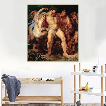 Citon Peter Paul Rubens《Girtas Hercules》Drobė Meno Aliejaus Tapybos Kūrinys Plakato Nuotrauką Sienų Dekoras Namų Interjero Apdaila