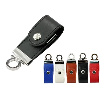 Keychain Pu Odos, USB 2.0 Flash Drive, 4G, 8G 16G 32G 64G Memory Stick Saugojimo Pen Ratai Nykščio U Disko 