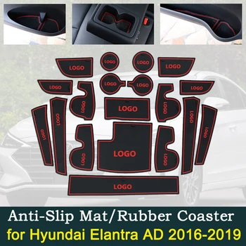 Anti-slydimo Durų Gumos Puodelio Pagalvėlių Hyundai Elantra SKELBIMŲ 2016~2018 2019 Avante Super Sport 