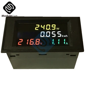AC 80-300V 100A LCD Digital Voltmeter Ammeter Volt Amp Srovės Maitinimo Kwh Skydelis Metrų Testeris Kalibravimo Įrankiai