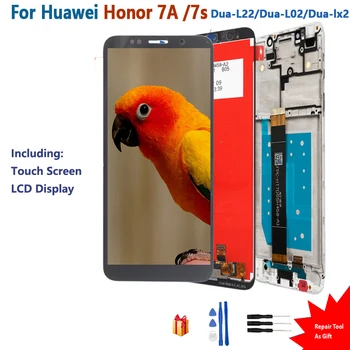 Pradinio Ekrano ir Huawei Honor 7A 7S Jutiklinio Ekrano LCD Ekranas skaitmeninis keitiklis Asamblėjos Garbės 7A 7S DUA-L02 DUA-L22 DUA-LX2