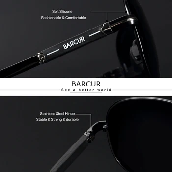 BARCUR Photochromic Poliarizuoti nuo Saulės akiniai, Akiniai nuo saulės Vyrams Žvejyba, Žygiai Akiniai Oculos Gafas De Sol