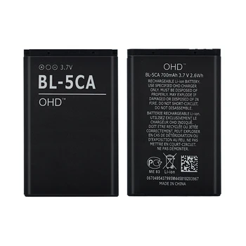 10 Vnt./daug Originalios Baterijos BL-5CA baterija BL 5CA Nokia 1110 1200 2310 5130XM 7600 E60 N70 5030 C2-00 C2-01 X2-01 BL5CA Baterijos