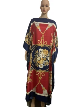 2020 Unikalų mados Kuveitas Vasaros šilko kaftan boho suknelė Atsitiktinis Spausdinti Dubajaus Moterų ilga suknelė už šalis