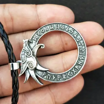 Runų Runos Amuletas Gotikos Priedai Ouroboros Skandinavų Dragon Goth Karoliai 